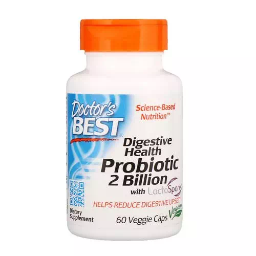 Doctor's Best, Digestive Health, Probiotic 2 Billion with LactoSpore, 60 Veggie Caps Review