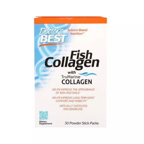 Doctor's Best, Fish Collagen With TruMarine Collagen, 30 Powder Stick Packs Review