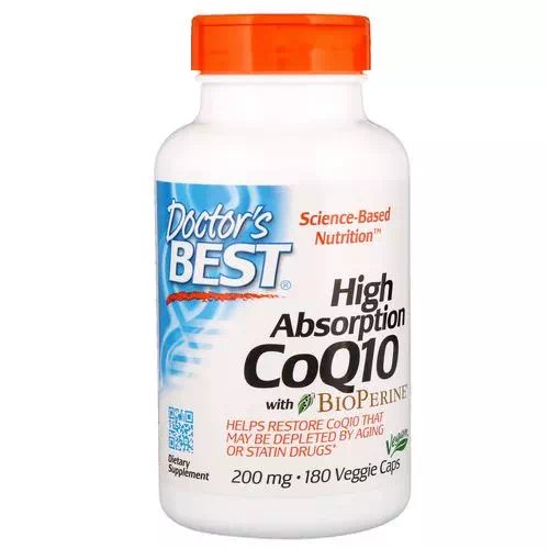 Doctor's Best, High Absorption CoQ10 with BioPerine, 200 mg, 180 Veggie Caps Review