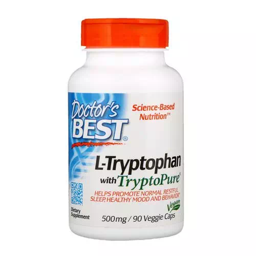 Doctor's Best, L-Tryptophan with TryptoPure, 500 mg, 90 Veggie Caps Review