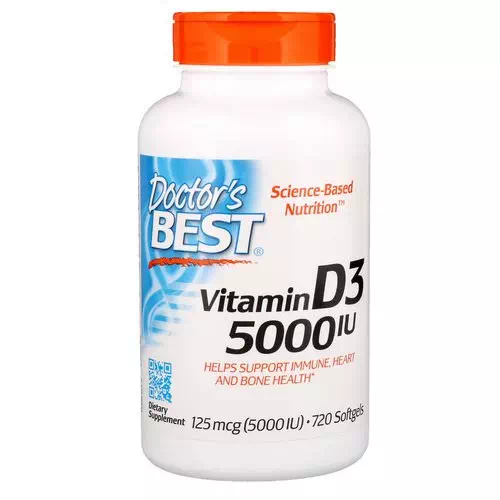 Doctor's Best, Vitamin D3, 125 mcg (5000 IU), 720 Softgels Review