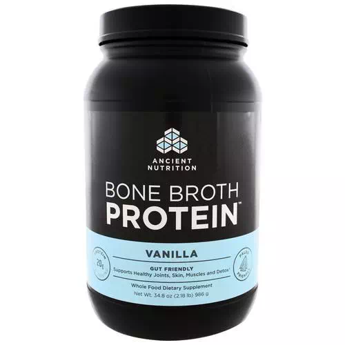 Dr. Axe / Ancient Nutrition, Bone Broth Protein, Vanilla, 2.17 lbs (986 g) Review