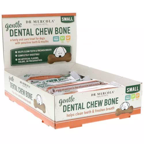 Dr. Mercola, Gentle Dental Chew Bone, Small, For Dogs, 12 Bones, 0.67 oz (19 g) Each Review