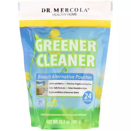 Dr. Mercola, Greener Cleaner, Bleach Alternative Pouches, 24 Pouches Review
