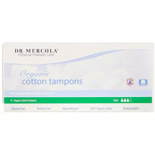 Dr. Mercola, Organic Cotton Tampons, Super, 14 Tampons Review