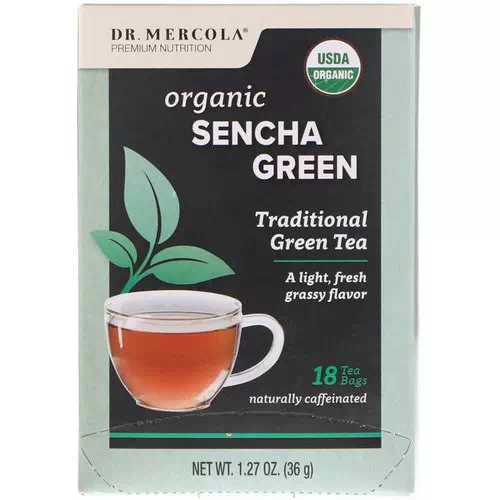 Dr. Mercola, Organic Sencha Green, Traditional Green Tea, 18 Tea Bags, 1.27 oz (36 g) Review