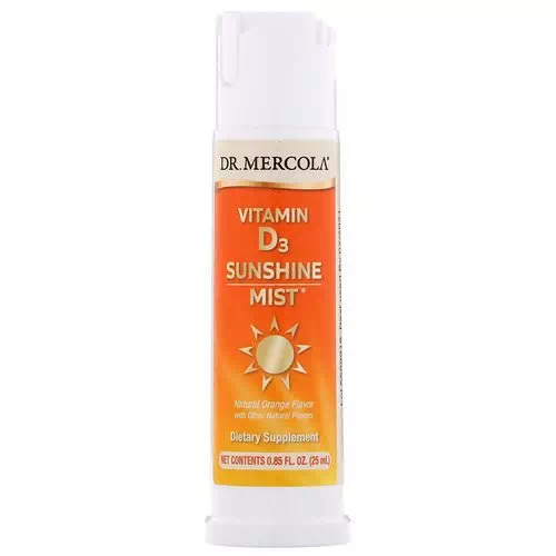 Dr. Mercola, Vitamin D3 Sunshine Mist, Natural Orange Flavor, 0.85 fl oz (25 ml) Review