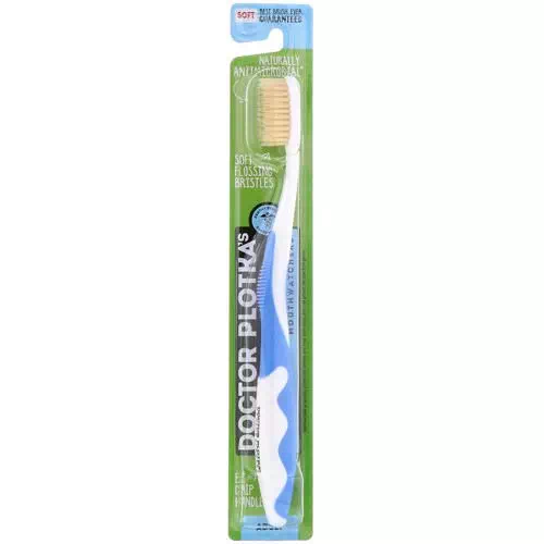 Dr. Plotka, MouthWatchers, Adult, Naturally Antimicrobial Toothbrush, Soft, Blue, 1 Toothbrush Review