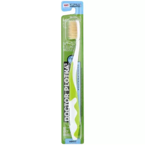 Dr. Plotka, MouthWatchers, Adult, Naturally Antimicrobial Toothbrush, Soft, Green, 1 Toothbrush Review