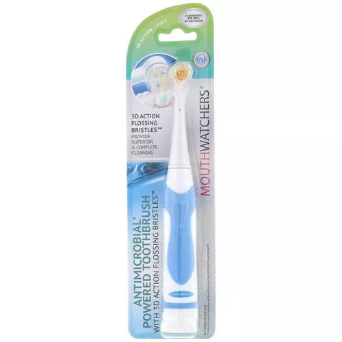 Dr. Plotka, MouthWatchers, Antimicrobial Powered Toothbrush, Soft, Blue, 1 Toothbrush Review