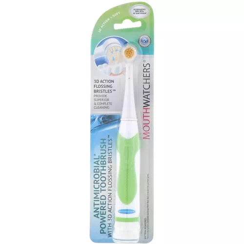 Dr. Plotka, MouthWatchers, Antimicrobial Powered Toothbrush, Soft, Green, 1 Toothbrush Review
