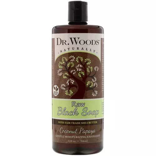 Dr. Woods, Raw Black Soap with Fair Trade Shea Butter, Coconut Papaya, 32 fl oz (946 ml) Review