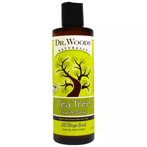 Dr. Woods, Tea Tree Castile Soap with Fair Trade Shea Butter, 8 fl oz (236 ml) Review