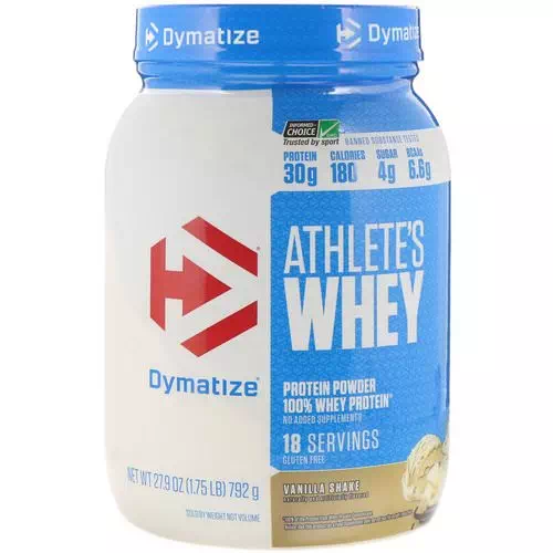 Dymatize Nutrition, Athlete’s Whey, Vanilla Shake, 1.75 lb (792 g) Review