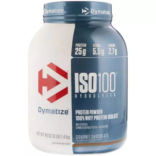 Dymatize Nutrition, ISO 100, Hydrolyzed, 100% Whey Protein Isolate, Gourmet Chocolate, 3 lbs (1.4 kg) Review