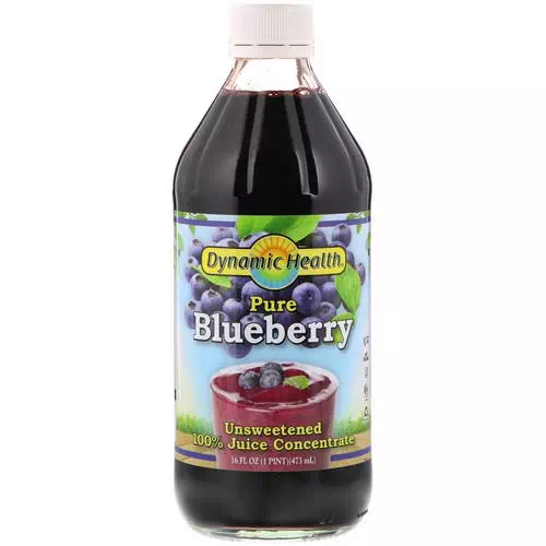 Dynamic Health Laboratories, Pure Blueberry, 100% Juice Concentrate, Unsweetened, 16 fl oz (473 ml) Review