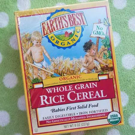 Earth's Best, Organic, Whole Grain Rice Cereal, 8 oz (227 g) Review