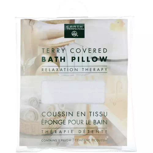 Earth Therapeutics, Terry Covered Bath Pillow, Relaxation Therapy, 1 Pillow Review