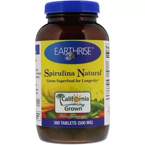 Earthrise, Spirulina Natural, 500 mg, 360 Tablets Review