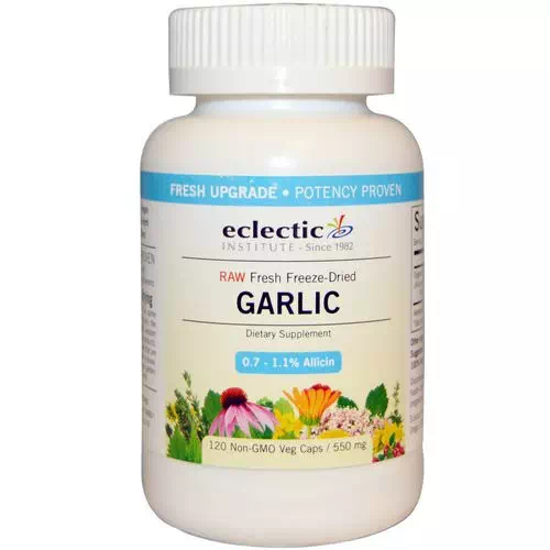 Eclectic Institute, Garlic, 550 mg, 120 Non-GMO Veggie Caps Review