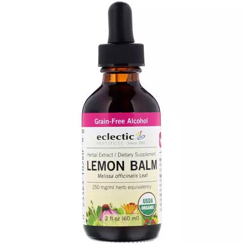 Eclectic Institute, Organic Lemon Balm, 2 fl oz (60 ml) Review