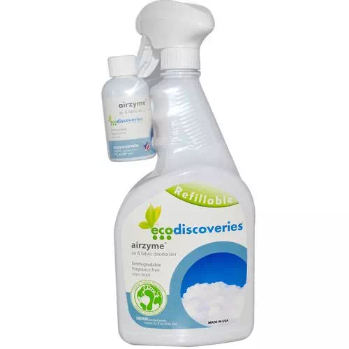 EcoDiscoveries, Airzyme, Air & Fabric Deodorizer, 2 fl oz ( 60 ml) Concentrate w/ 1 Spray Bottle Review