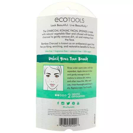 EcoTools, Cleansing Tools, Charcoal or Activated Charcoal
