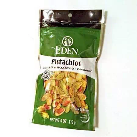Organic, Pistachios, Shelled & Dry Roasted, Lightly Sea Salted