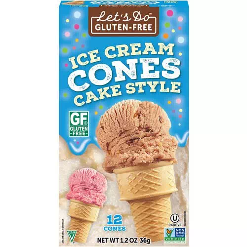 Edward & Sons, Let's Do Organic, Gluten Free Ice Cream Cones, Cake Style, 12 Cones Review
