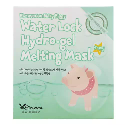 Elizavecca, Milky Piggy, Water Lock Hydro-Gel Melting Mask, 5 Sheets, 1.06 oz (30 g) Each Review
