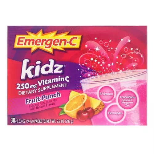 Emergen-C, Kidz, Fruit Punch, 30 Packets, 9.7 oz (276 g) Review