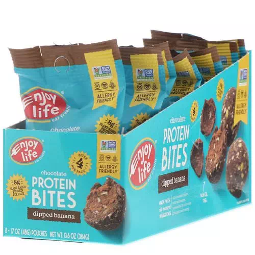 Enjoy Life Foods, Chocolate Protein Bites, Dipped Banana, 8 Pouches, 1.7 oz (48 g) Each Review
