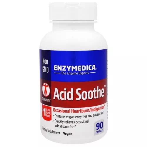 Enzymedica, Acid Soothe, 90 Capsules Review