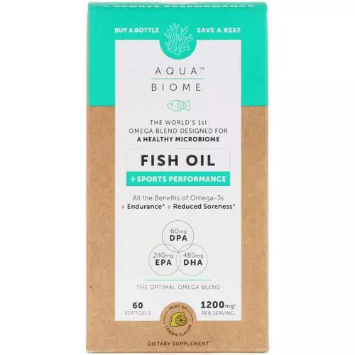 Enzymedica, Aqua Biome, Fish Oil + Sports Performance, Lemon Flavor, 60 Softgels Review