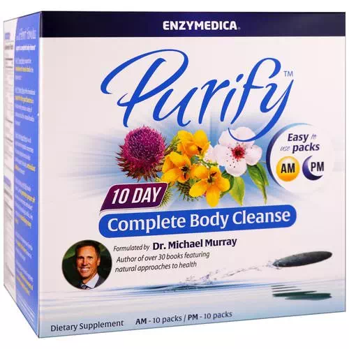 Enzymedica, Purify, 10 Day Complete Body Cleanse, AM 10 Packs / PM - 10 Packs Review