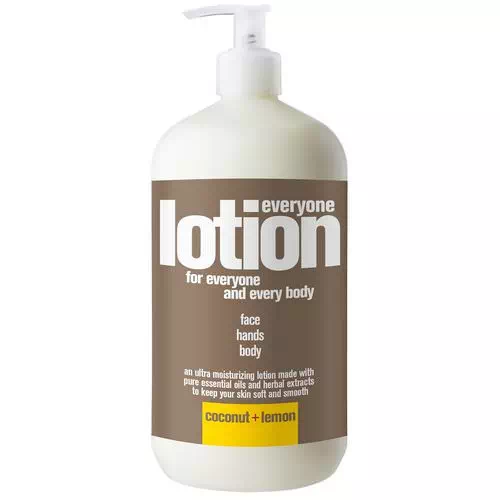 EO Products, Everyone Lotion, 3 in 1, Coconut + Lemon, 32 fl oz (946 ml) Review