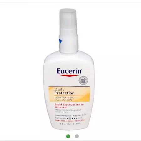 Eucerin, Daily Protection Moisturizing Face Lotion, Sunscreen SPF 30, Fragrance Free, 4 fl oz (118 ml) Review