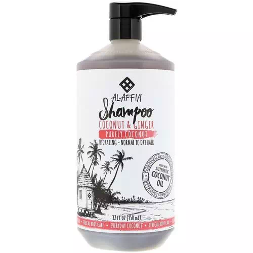 Alaffia, Everyday Coconut, Shampoo, Hydrating, Normal to Dry Hair, Purely Coconut, 32 fl oz (950 ml) Review
