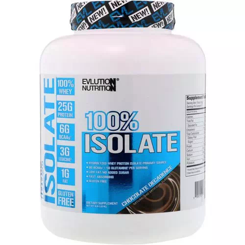 EVLution Nutrition, 100% Isolate, Chocolate Decadence, 4 lb (1814 g) Review