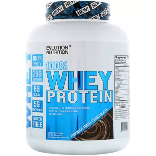 EVLution Nutrition, 100% Whey Protein, Double Rich Chocolate, 4 lb (1814 g) Review