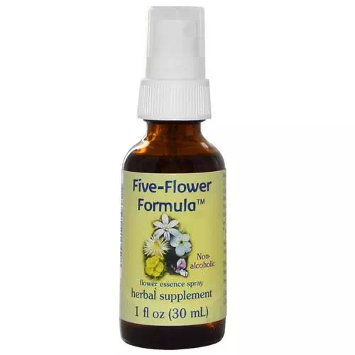 Flower Essence Services, Five-Flower Formula, Flower Essence Spray, Non-Alcoholic, 1 fl oz (30 ml) Review