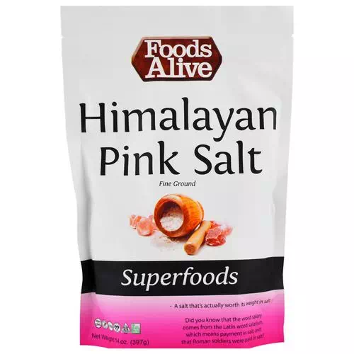 Foods Alive, Superfoods, Himalayan Pink Salt, Fine Ground, 14 oz (397 g) Review