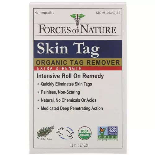 Forces of Nature, Skin Tag, Organic Tag Remover, Extra Strength, 0.37 oz (11 ml) Review