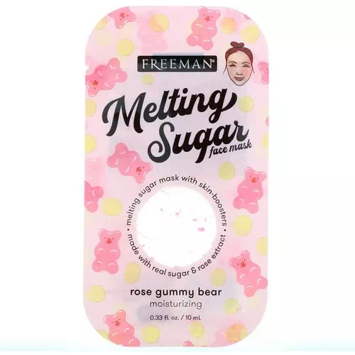 Freeman Beauty, Melting Sugar Face Mask, Moisturizing, Rose Gummy Bear, 0.33 fl oz (10 ml) Review