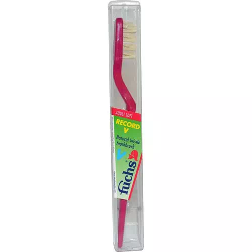 Fuchs Brushes, Record V, Natural Bristle Toothbrush, Adult Soft, 1 Toothbrush Review