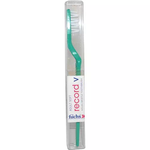 Fuchs Brushes, Record V, Nylon Bristle Toothbrush, Adult Soft, Fuscia, 1 Toothbrush Review