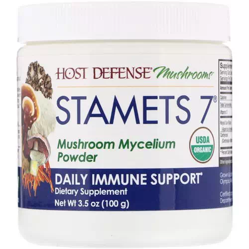 Fungi Perfecti, Stamets 7, Mushroom Mycelium Powder, Daily Immune Support, 3.5 oz (100 g) Review