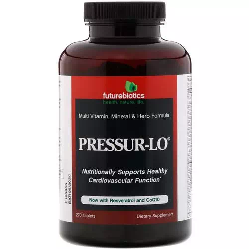 FutureBiotics, Pressur-Lo, Multi Vitamin, Mineral & Herb Formula, 270 Tablets Review