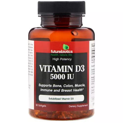 FutureBiotics, Vitamin D3, 5000 IU, 90 Softgels Review
