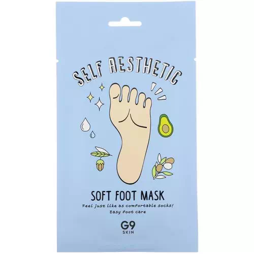 G9skin, Self Aesthetic, Soft Foot Mask, 5 Masks, 0.40 fl oz (12 ml) Review